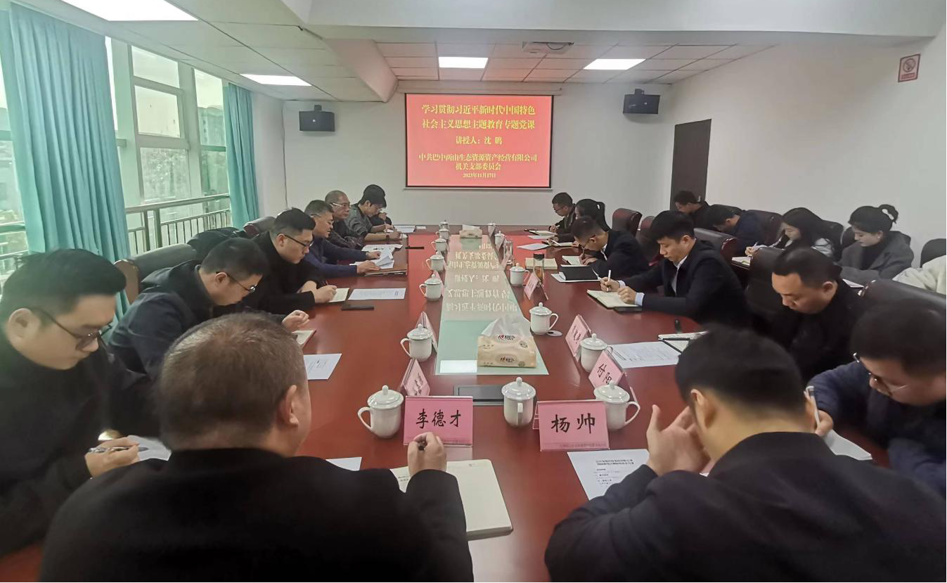 集團(tuán)公司黨委副書記、總經(jīng)理沈鵬到巴中兩山公司講授主題教育專題黨課